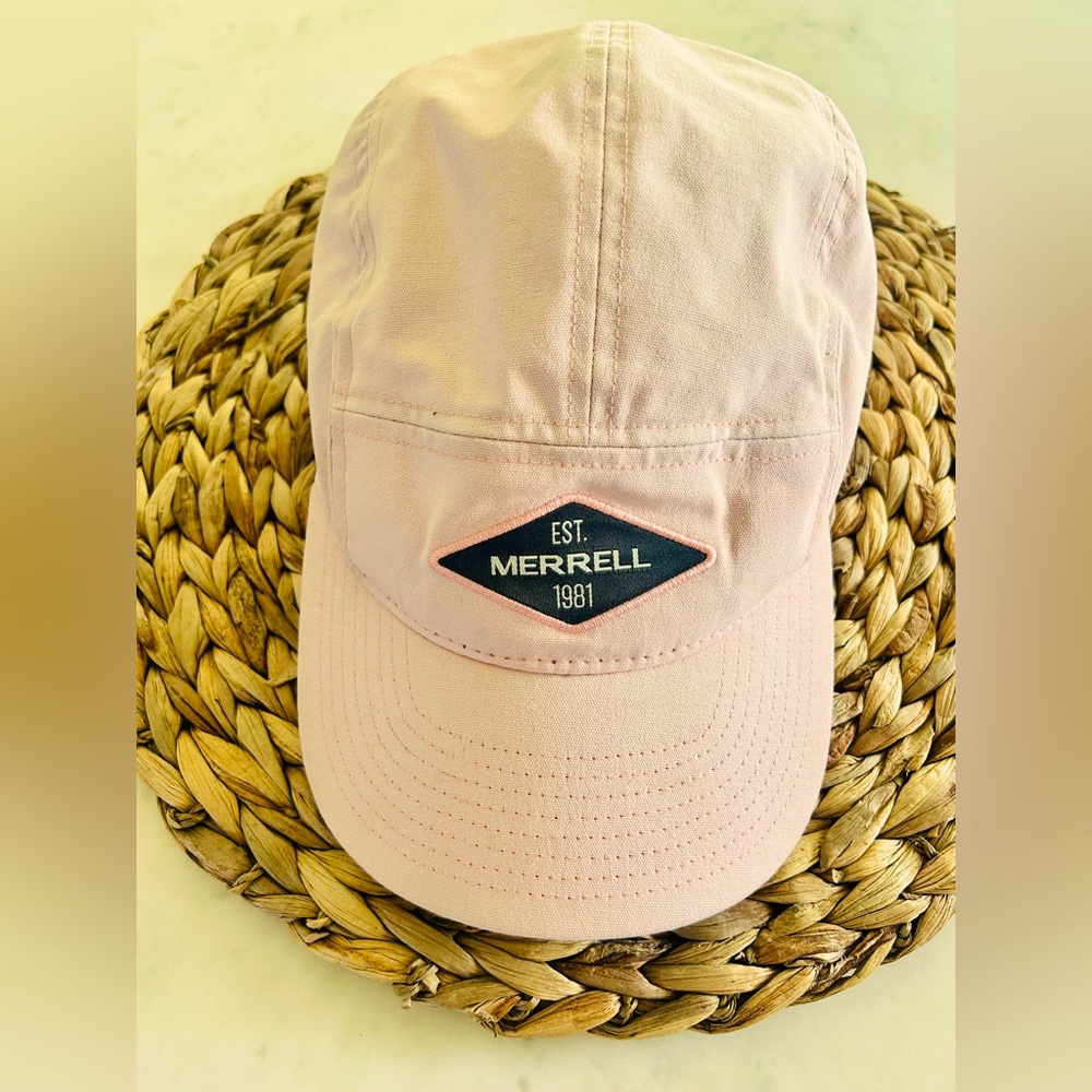 Merrell Women's Slideback Hat Pink Adjustable Embroidered Logo 100% Cotton